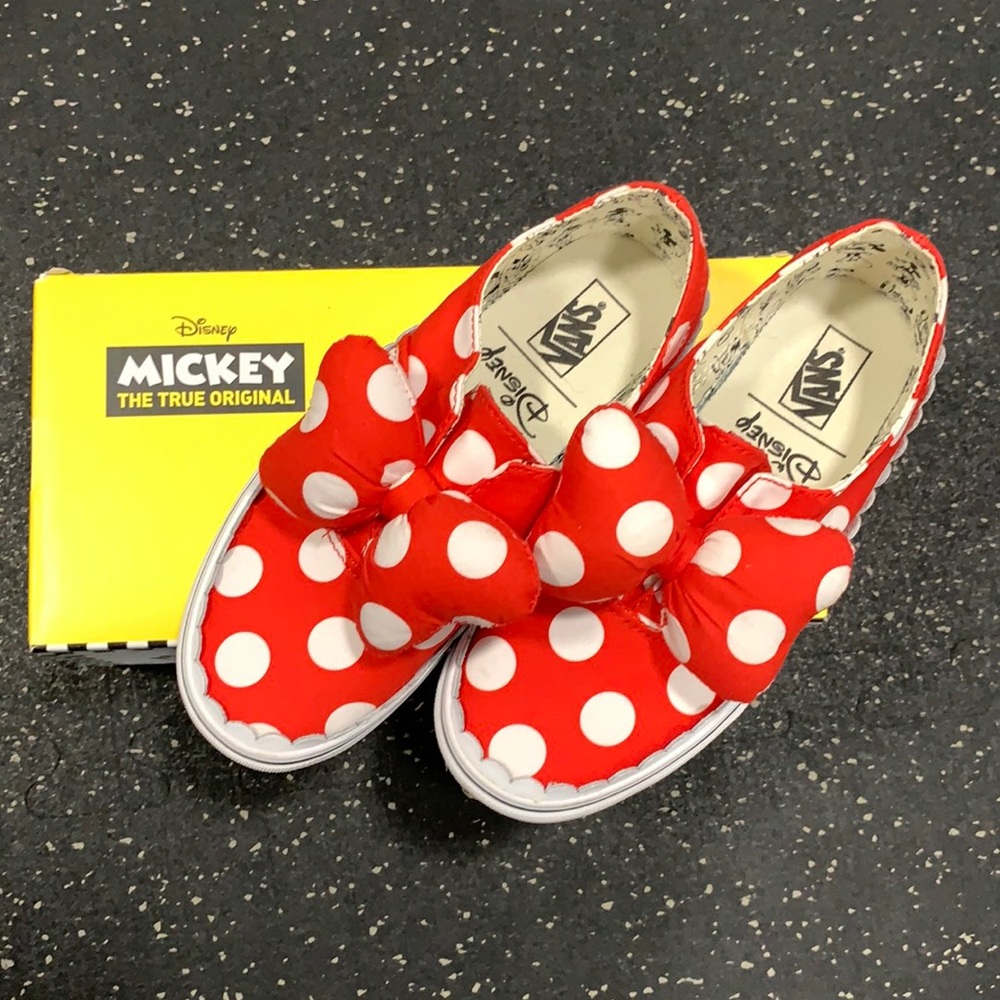 Minnie Bow Vans girls size 13.5